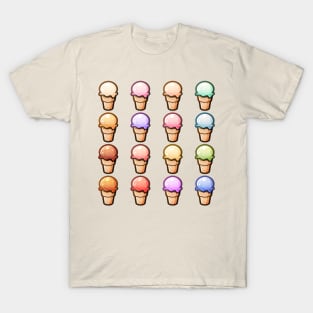 Ice Cream Cone Flavors T-Shirt